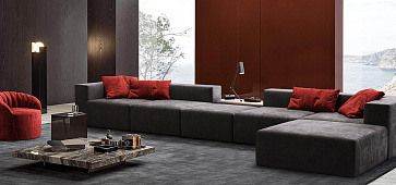 Угловой диван в интерьере гостиной-23, Диван Драм